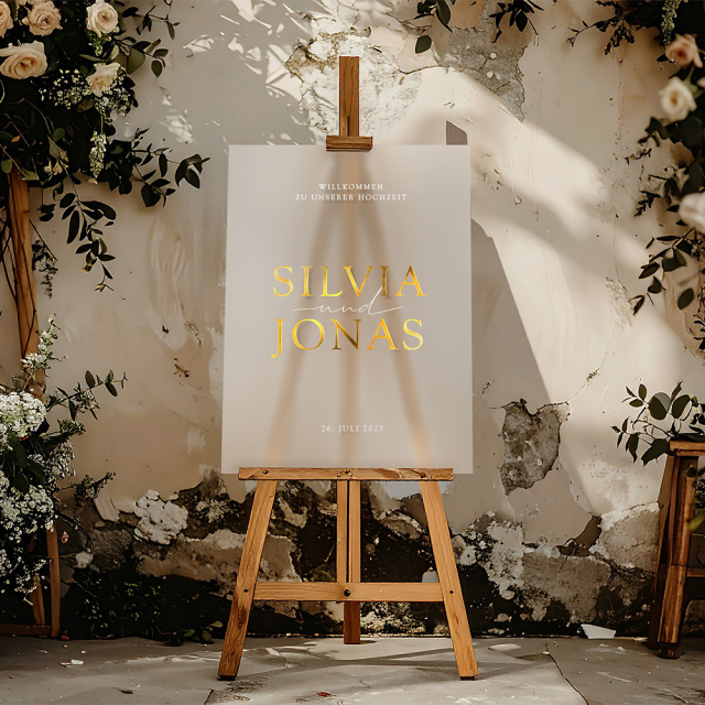 Willkommensschild Stil 2